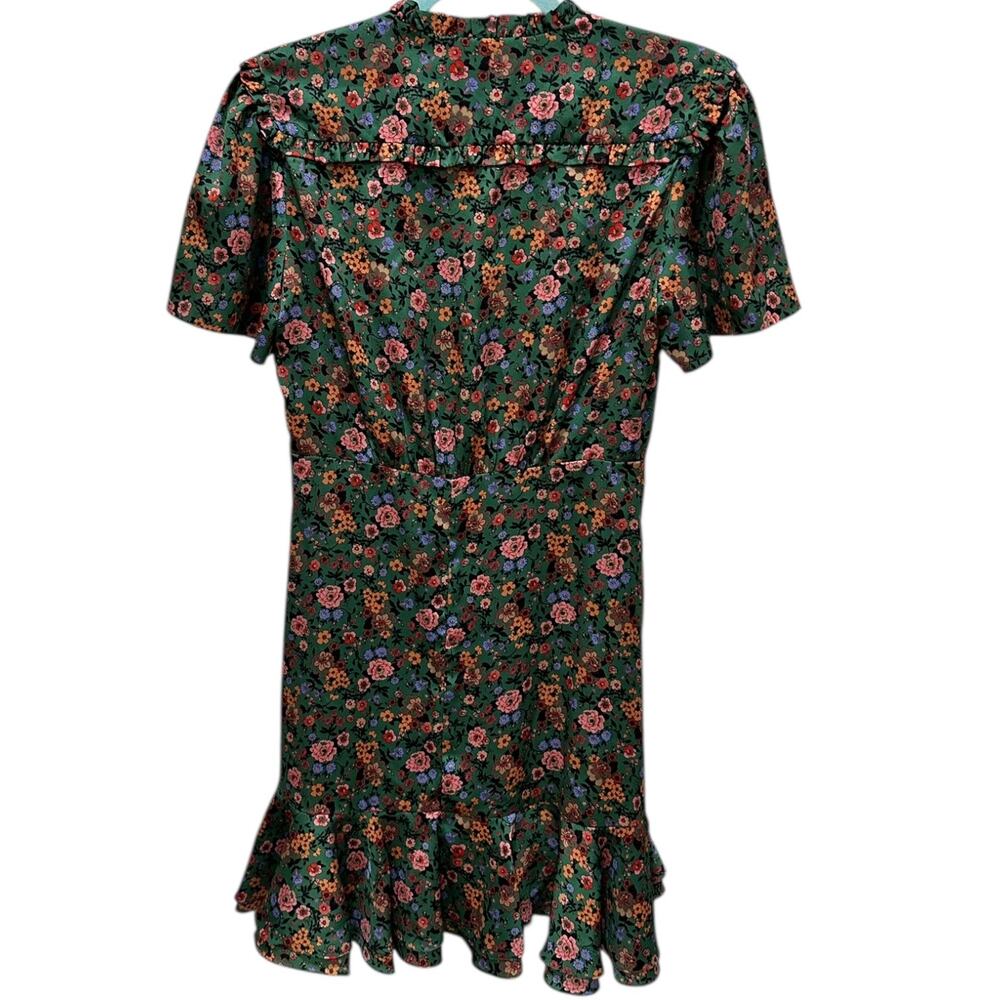 NWT Sandro Marta Floral-Print Twill Mini Dress - Picture 5 of 8